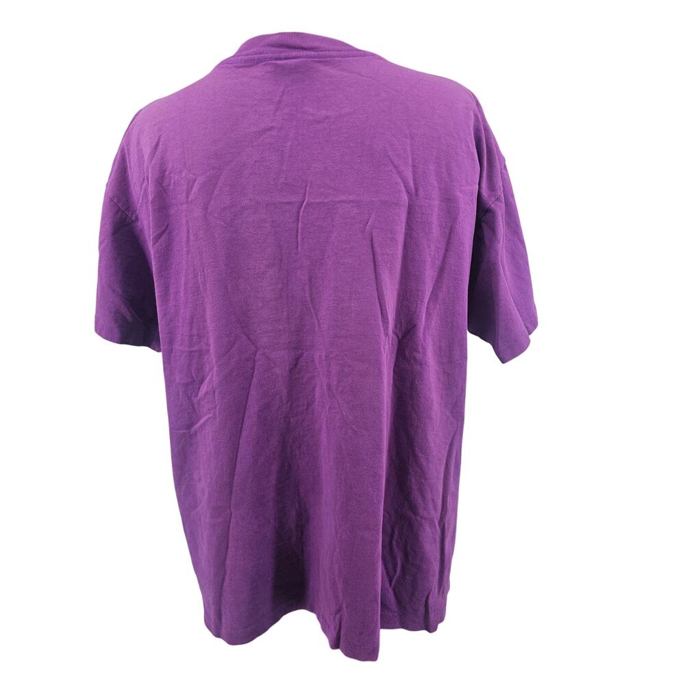 Vintage 90's single Stitch Delta Purple Embroidered Chicago Graphic T-Shirt XL - Picture 2 of 7